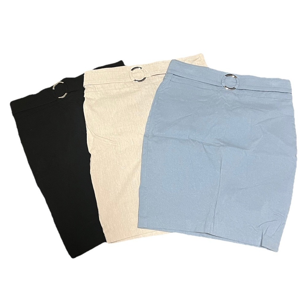 Joe B by Joe Benbasset Black Blue Beige 3 Pencil Skirts Large Casual Office‎